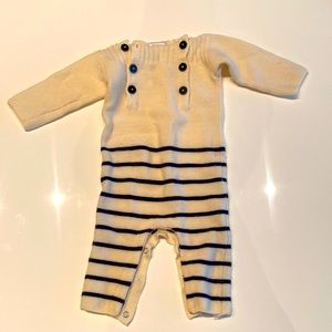Jacadi wool nautical onesie - worn once